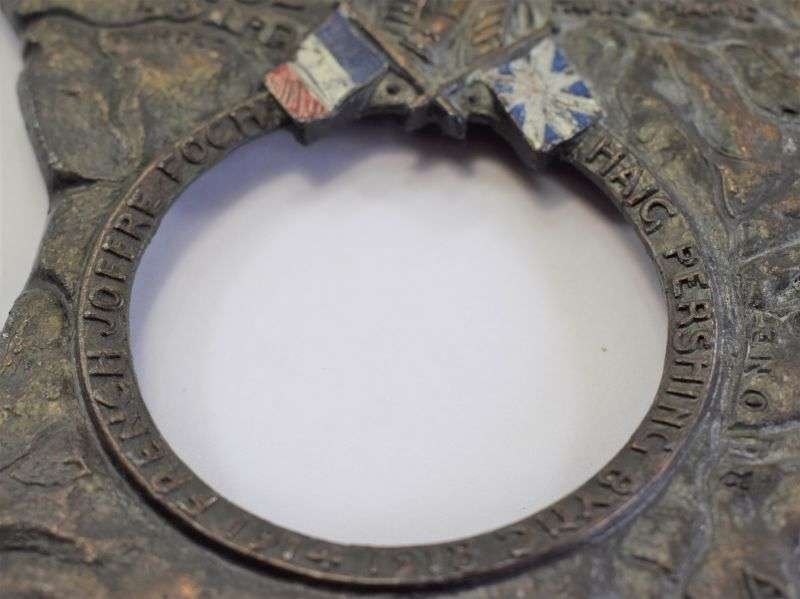 74) Excellent Original WW1 Cast Metal Photo Frame The Western Front — image 6