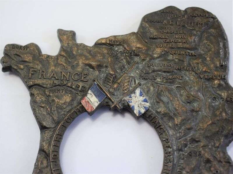 74) Excellent Original WW1 Cast Metal Photo Frame The Western Front — image 8