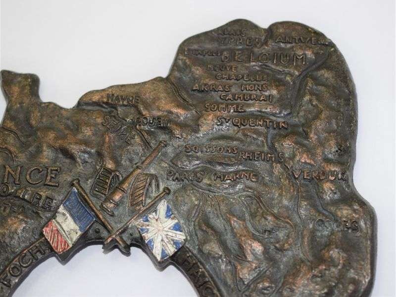 74) Excellent Original WW1 Cast Metal Photo Frame The Western Front — image 9