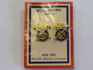 43) WW2 US Army Quartermasters Corps Enamel Collar Insignia on …