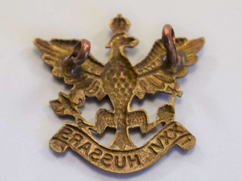 31) Original Cap Badge to Short Lived 26th Hussars 1941-43 — image 2