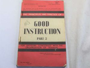 108) Post WW2 Officers Booklet Good Instruction Part 2 1947