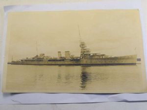 Original Photograph Unidentified WW1 WW2 Royal Navy Battleship