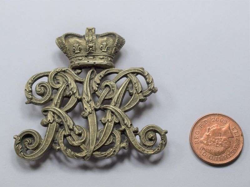 AAY) Very Nice Unidentified Original Victorian Helmet or Pouch Badge RKR? — image 6
