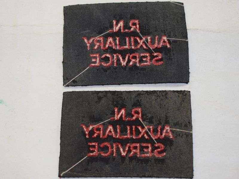 U) Original Post WW2 Royal Naval Auxiliary Service Cloth Badges — image 2