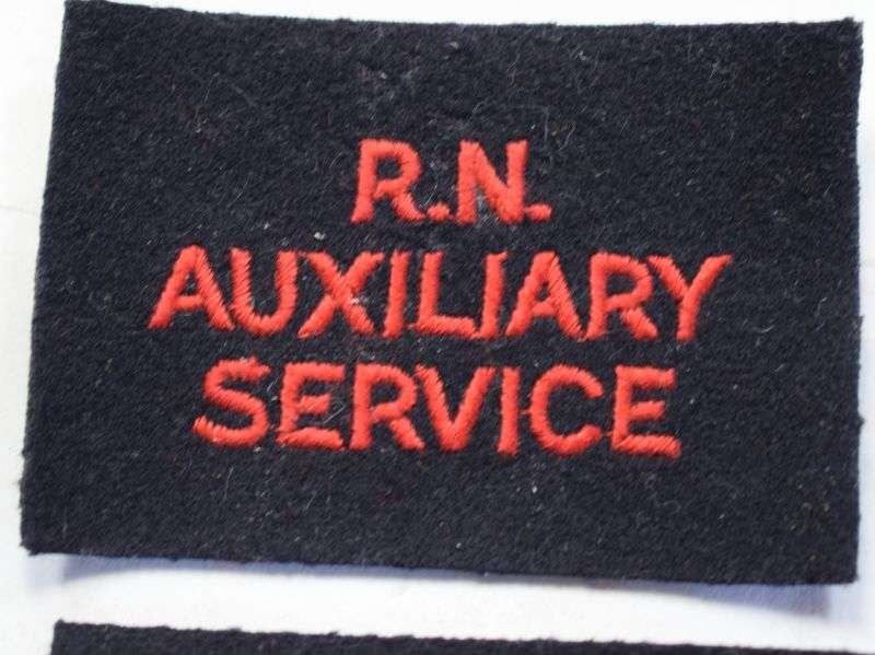U) Original Post WW2 Royal Naval Auxiliary Service Cloth Badges — image 4
