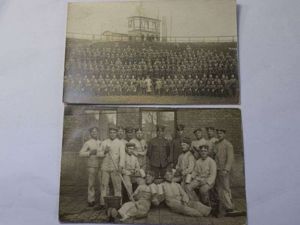 E) Nice Original WW1 German Army Group Photograph Pair