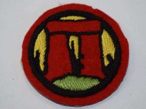 57 WW2 Era Sailsbury Plain District Formation Sign Cloth Badge