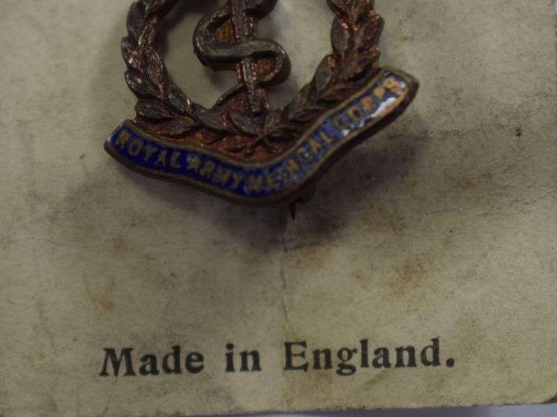 Original WW2 Royal Army Medical Corps Sweetheart Brooch Still On Backing Card — image 3