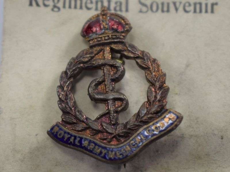 Original WW2 Royal Army Medical Corps Sweetheart Brooch Still On Backing Card — image 5