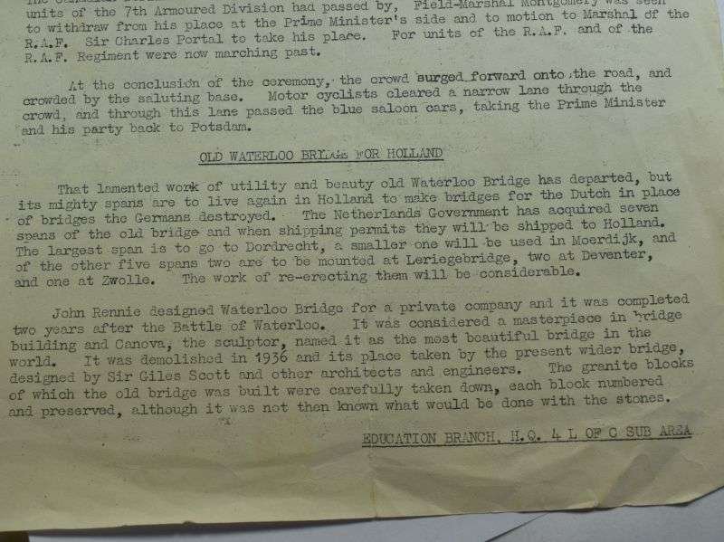 48 Original WW2 21st Army 4 L Of C Daily News Sheet All Informed, 22nd July 1945 — image 2