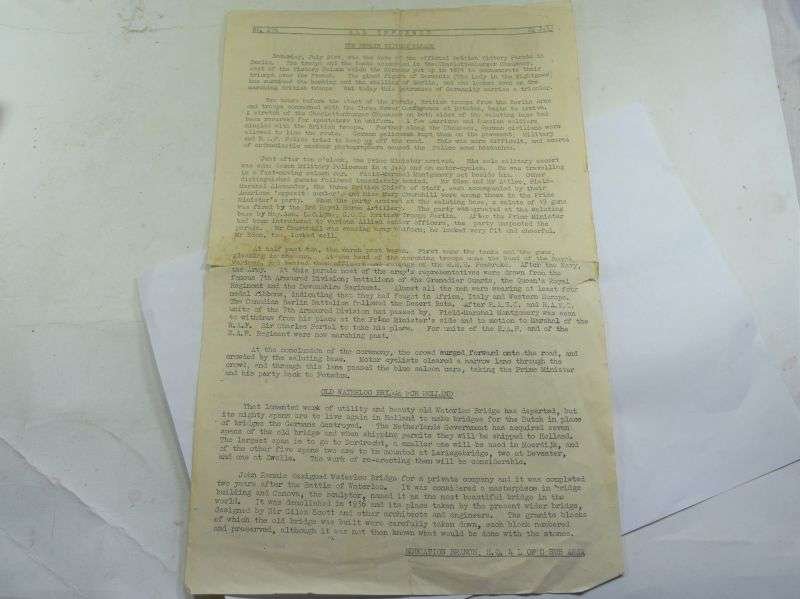 48 Original WW2 21st Army 4 L Of C Daily News Sheet All Informed, 22nd July 1945 — image 4