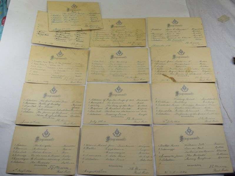 51 Interesting Set of 13 Royal Sussex Regiment Band Programs Dated 1923-1924 — image 11