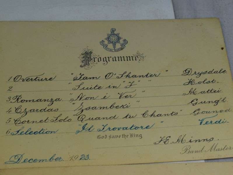 51 Interesting Set of 13 Royal Sussex Regiment Band Programs Dated 1923-1924 — image 7