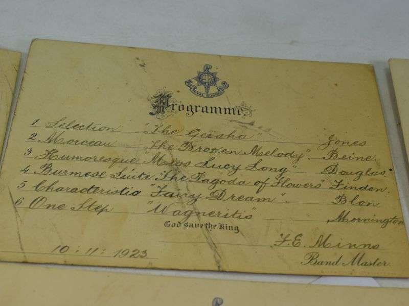 51 Interesting Set of 13 Royal Sussex Regiment Band Programs Dated 1923-1924 — image 8