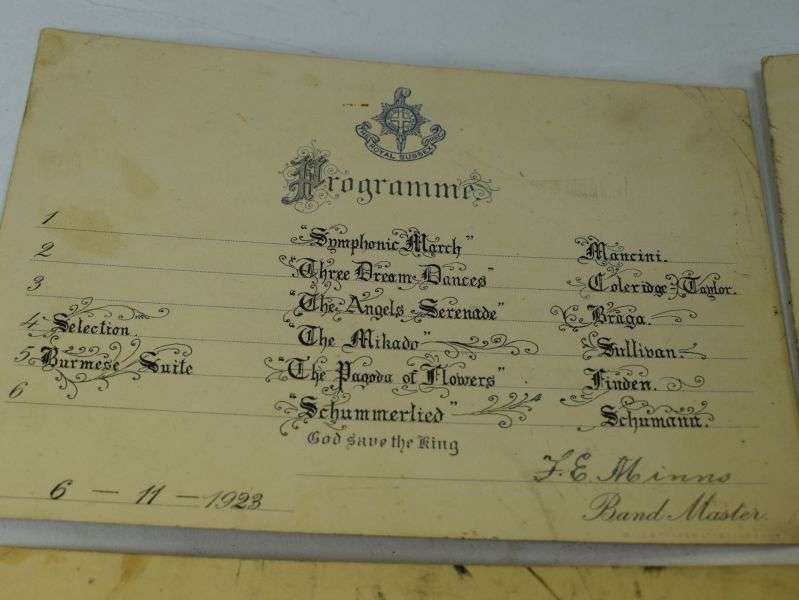 51 Interesting Set of 13 Royal Sussex Regiment Band Programs Dated 1923-1924 — image 9