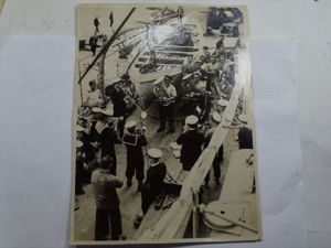44 Large WW1 Photo HMAS Melbourne Brass Band Playing On …