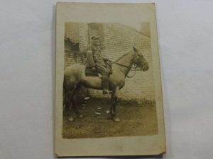 32 Interesting WW1 Photo Royal Signals Man on Horseback