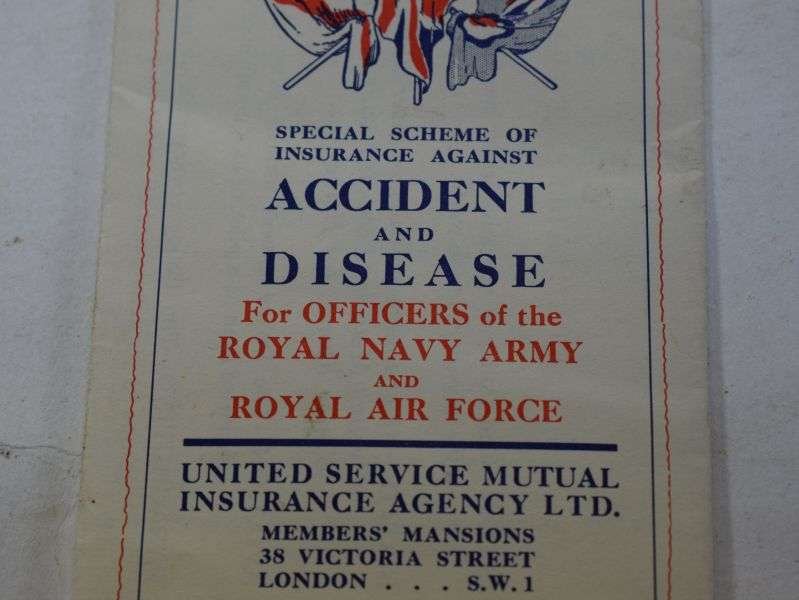 25 WW2 Insurance Against Accident & Disease for Officers RN, Army & RAF — image 5