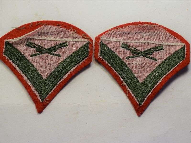 75 Original WW2? USMC Cloth Rank Insignia to a Lance Corporal — image 3