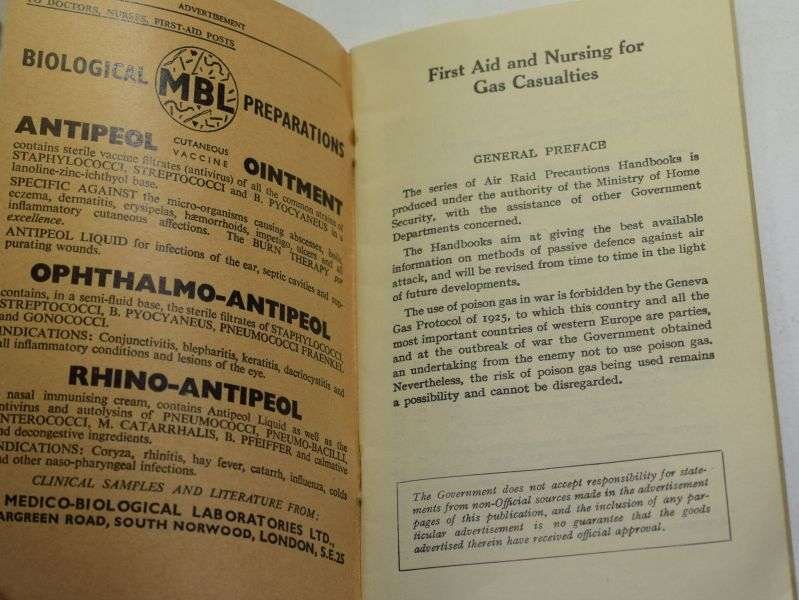 81 Original WW2 Air Raid Precautions Handbook No2 First Aid & Nursing Gas Casualties — image 4