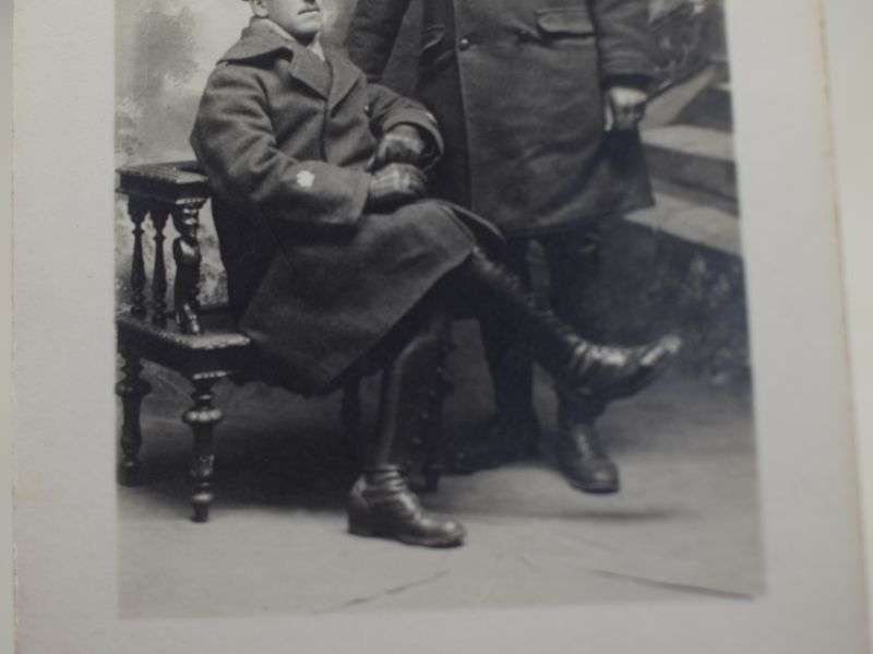 58 Interesting WW1 Studio Photograph of 2 British Officers — image 4