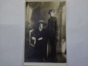 62 Interesting WW1 Studio Photograph British Scottish Regt Soldier & …