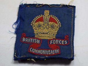 39 Original Post WW2 British Commonwealth Forces Cloth Badge
