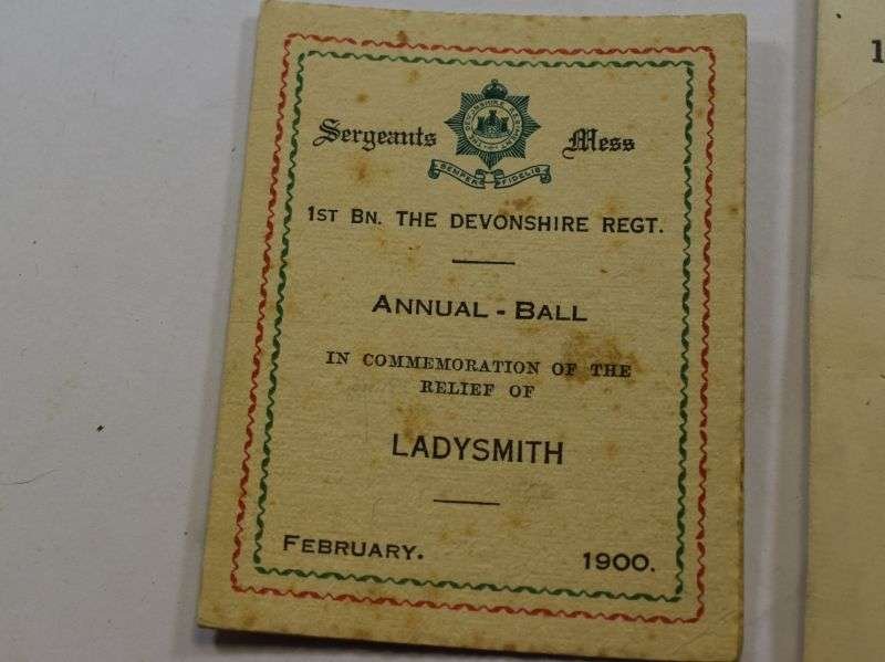 XX 1930s 1st Bn Devonshire Regiment 250th Anniversary Programme & Annual Ball Card Commemorating The Relief of Ladysmith 1900 — image 8