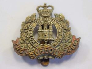 91 Original Post WW2 The Suffolk Regiment Bi Metal Cap …
