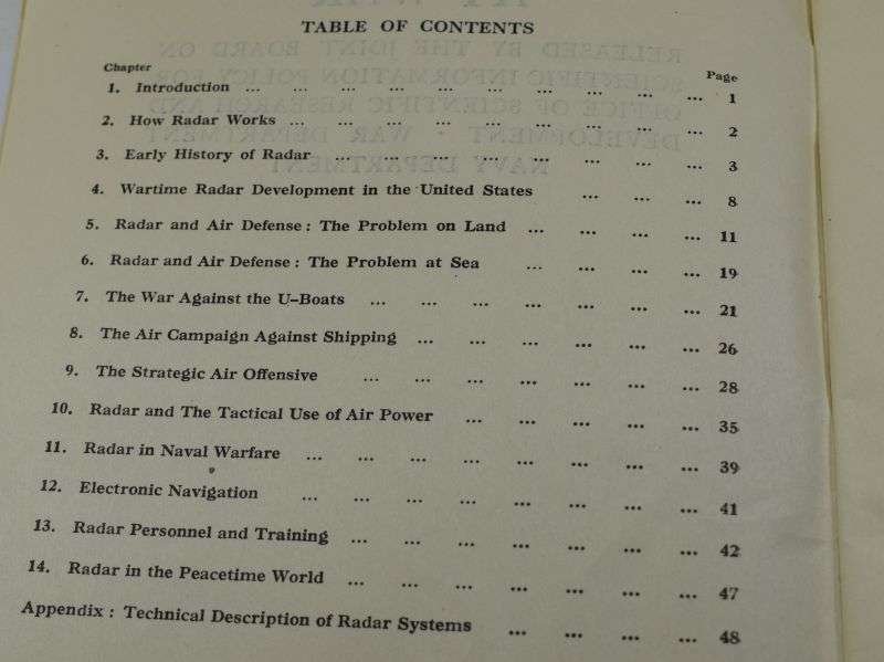 WW2 US Pamphlet, RADAR a Report on Science At War 1945 — image 2