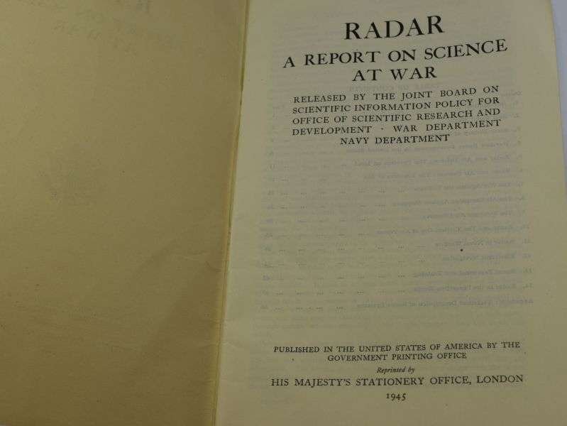 WW2 US Pamphlet, RADAR a Report on Science At War 1945 — image 3