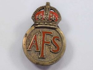 16 Excellent Original Early WW2 AFS Enamelled Lapel Badge