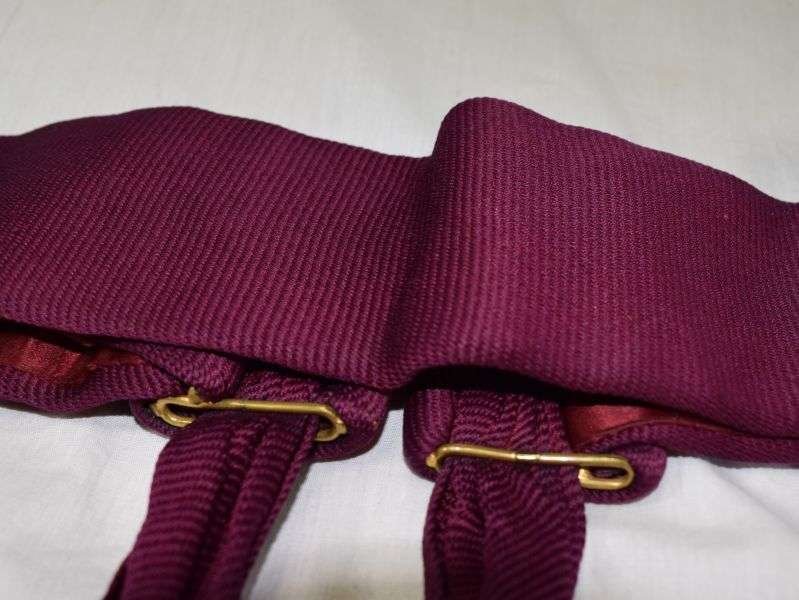 Vintage British Army Maroon Waist Sash with 2 Tassels — image 4