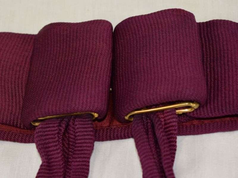 Vintage British Army Maroon Waist Sash with 2 Tassels — image 6