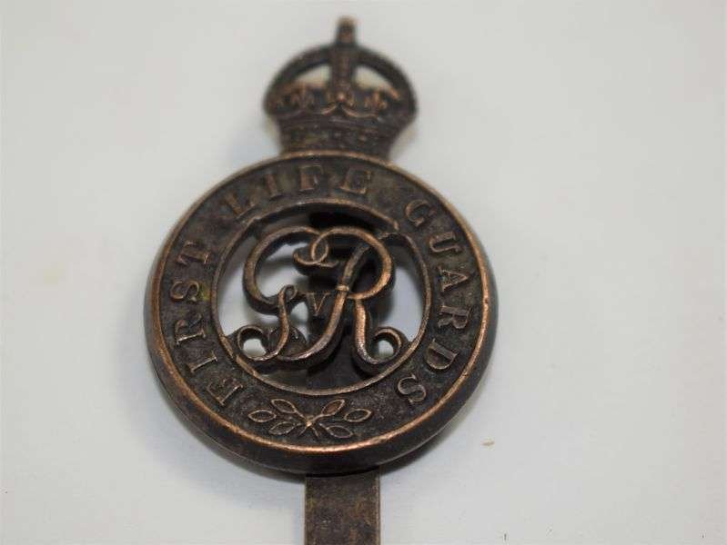 Original WW1 WW2 First Life Guards Cap Badge — image 3