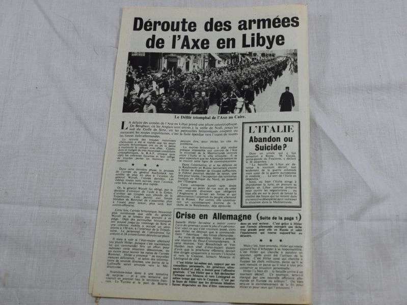 61 Original WW2 RAF Air Drop Miniature Newspaper in French 1941 — image 2