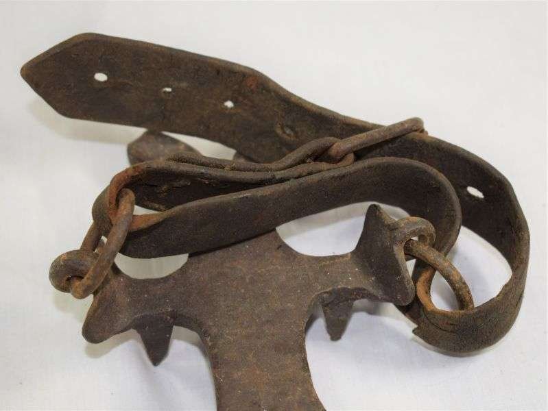 Original WW1 German? Snow/Ice Crampons with Boot Attachment Straps — image 8
