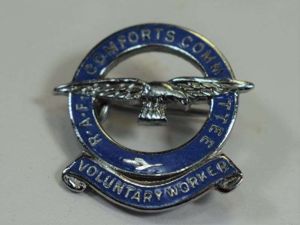 Original WW2 RAF Comforts Committee Voluntary Workers Pin Badge