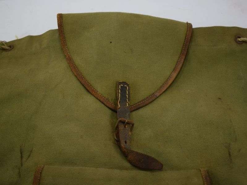 Unusual Post WW2 Small Knapsack Made From WW2 German & US Army Items — image 10
