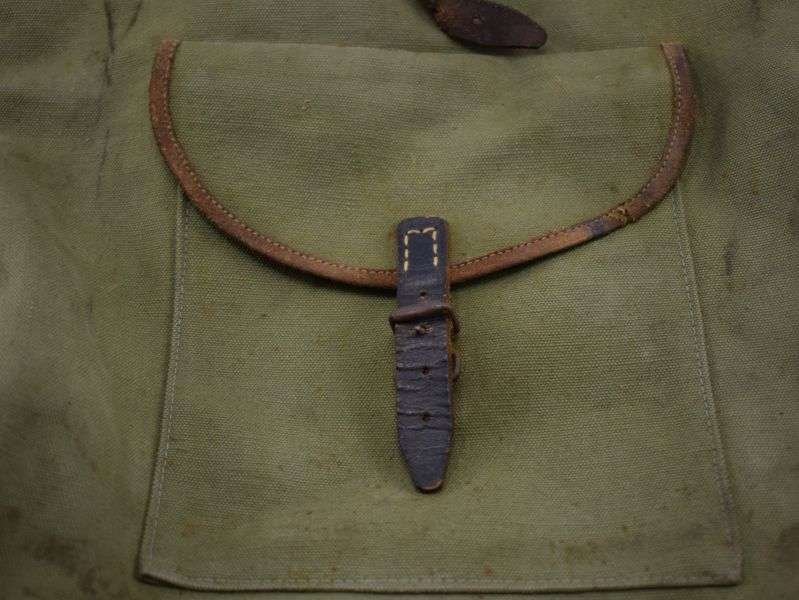 Unusual Post WW2 Small Knapsack Made From WW2 German & US Army Items — image 9