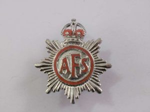 Small Early WW2 Auxiliary Fire Service Lapel Badge