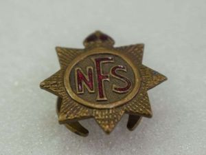 Small WW2 National Fire Service Lapel Badge