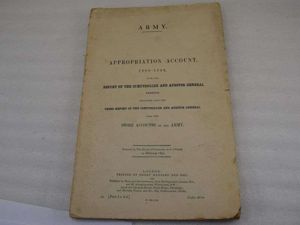 Victorian British Army Appropriation Account Store Accounts of the Army …
