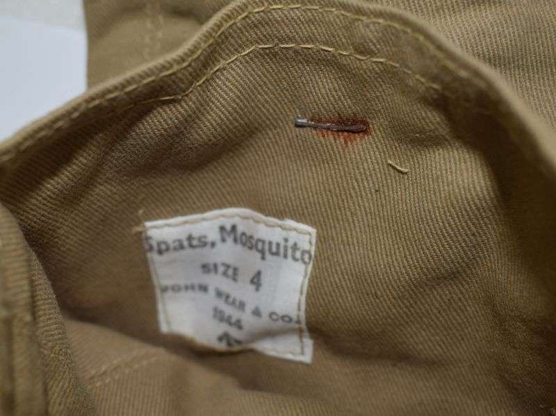 Un-Issued WW2 ATS Tropical Issue KD Spats Anti-Mosquito 1944 — image 4