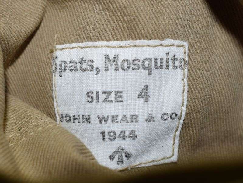 Un-Issued WW2 ATS Tropical Issue KD Spats Anti-Mosquito 1944 — image 5