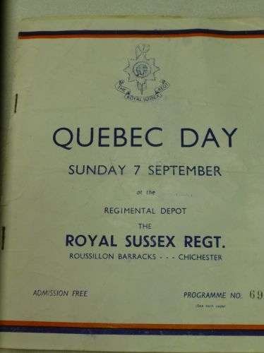 Pair of Royal Sussex Quebec Day Programs 1958 & 1952 — image 3