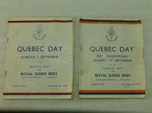 Pair of Royal Sussex Quebec Day Programs 1958 & 1952