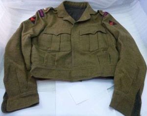 Post WW2 RA 3rd Infantry Officers Tailor Made BD Blouse