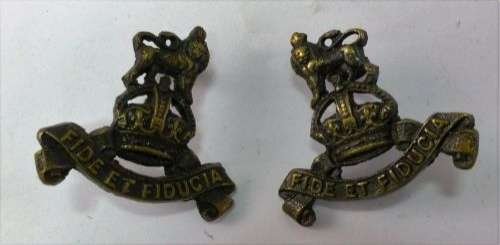 39 WW1 WW2 RAPC Officers Bronze Collar Badges — image 2